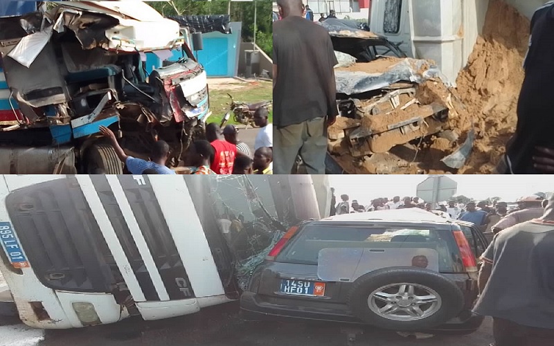 BOUAFLE : plusieurs blessés et des dégâts matériels dans un grave accident